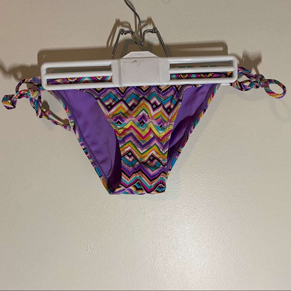 Multi color print bikini bottoms